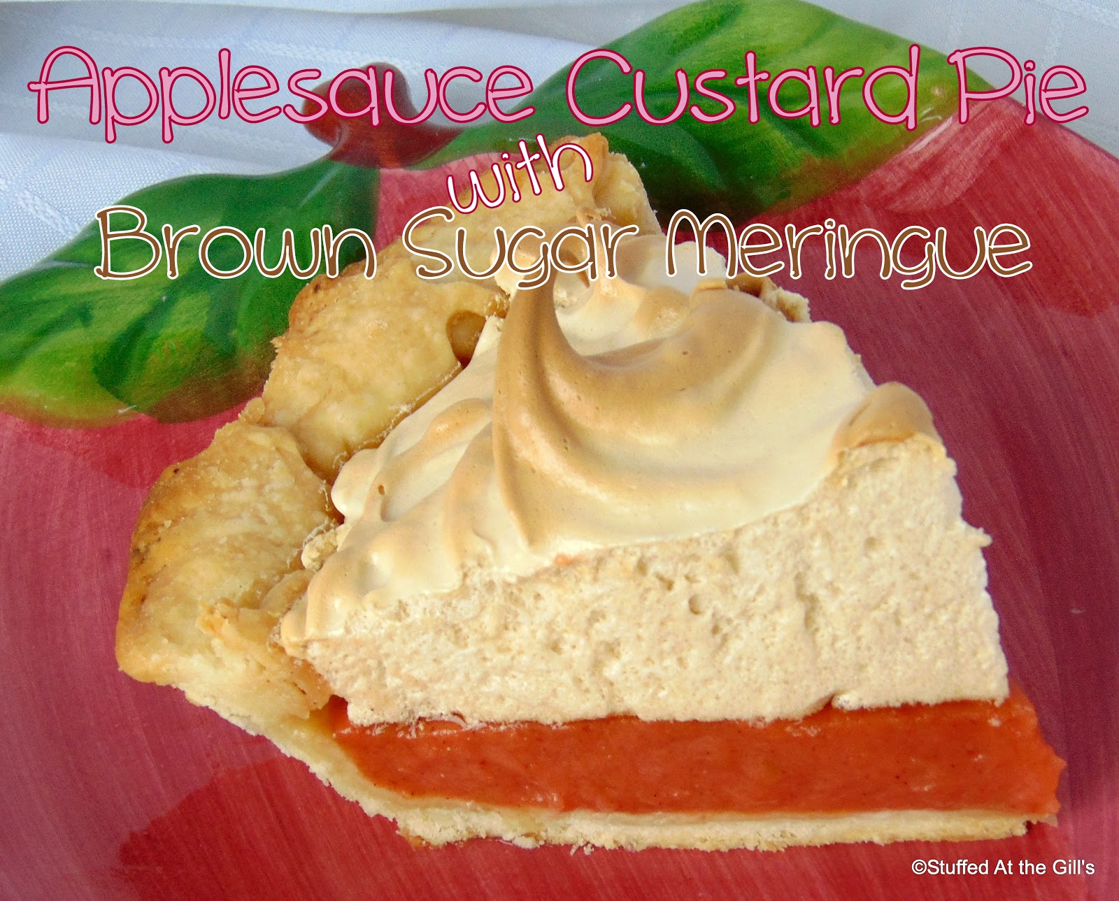 Applesauce Custard Pie with Brown Sugar Meringue