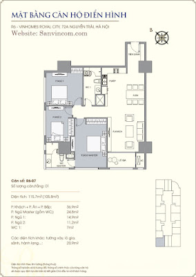 chung cư royal city r6 115m2