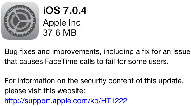 iOS 7.0.4 Firmware by TipTechNews
