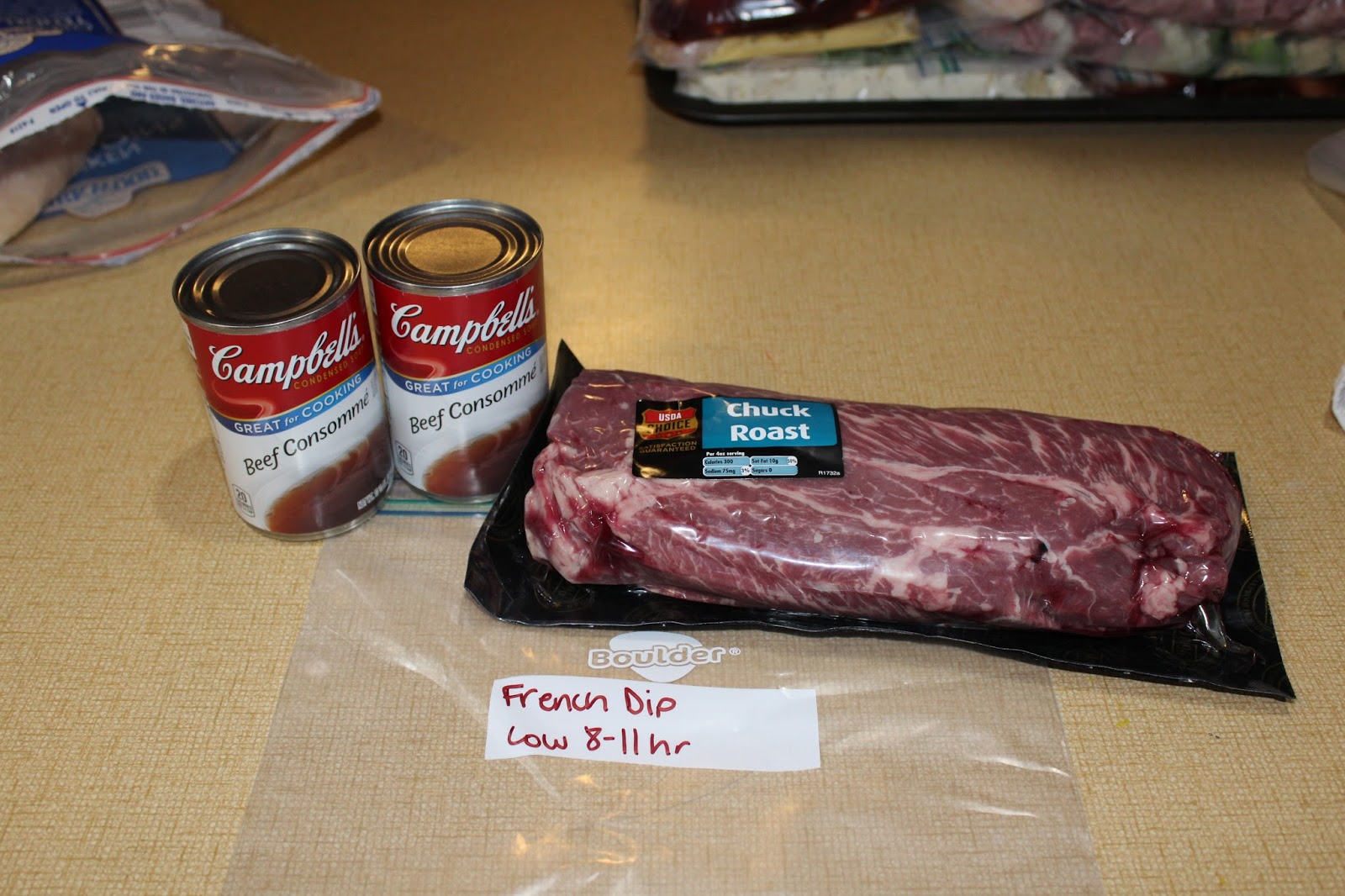 Growing to Four French Dip Sandwiches Crock Pot Freezer Meal