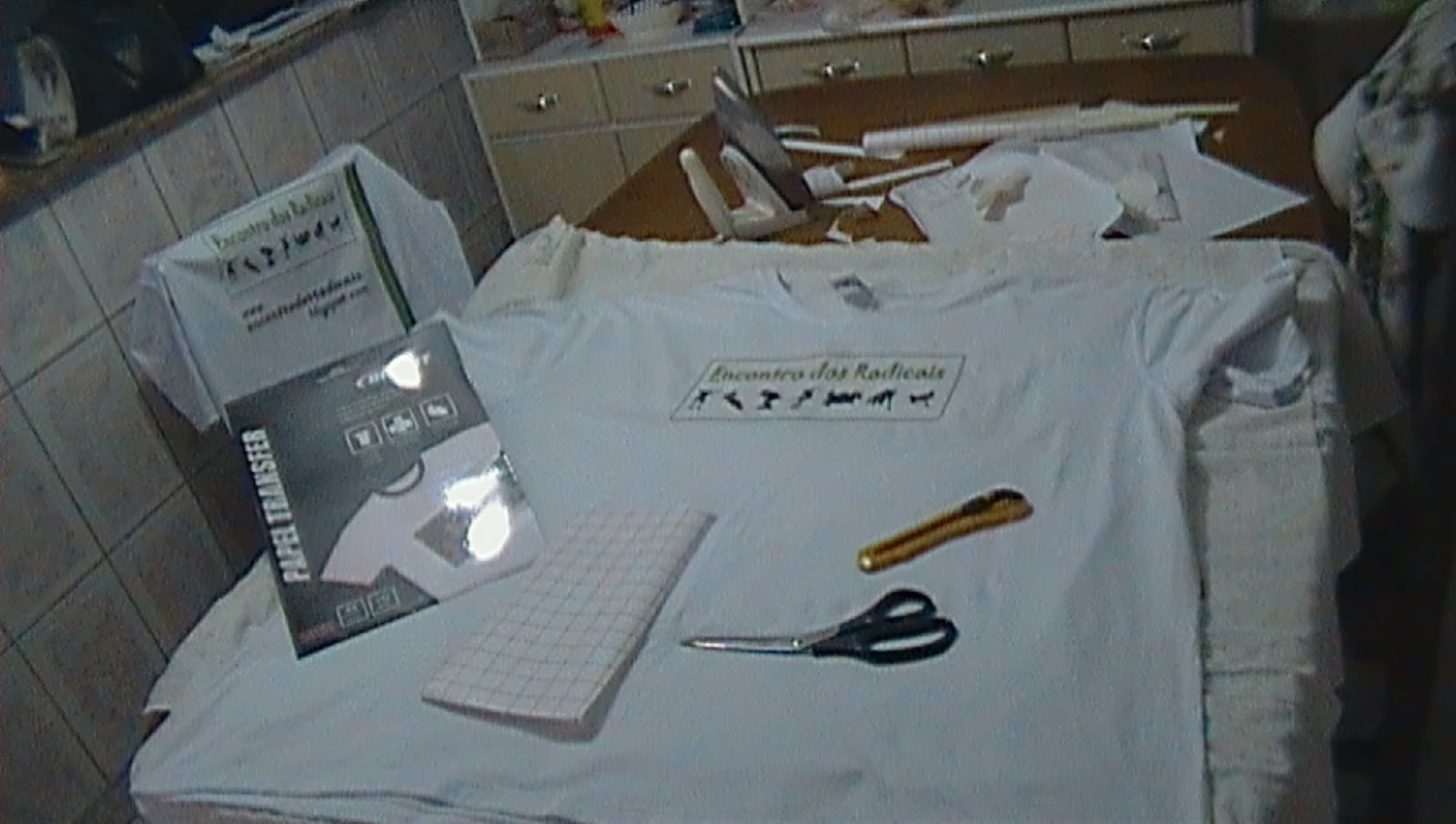 folha para estampar camiseta