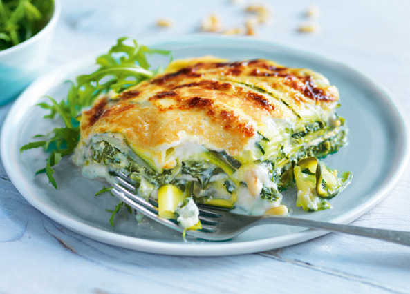 The Low Carb Diabetic: Spinach and ricotta lasagne with courgette pasta