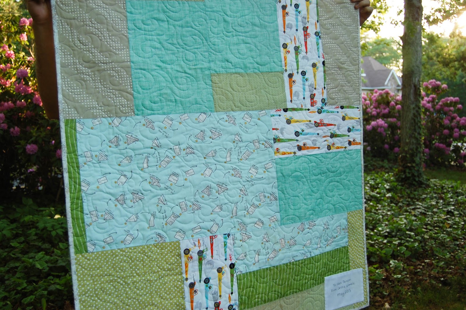 Measuring Success: Aviation Inspired Baby Quilt