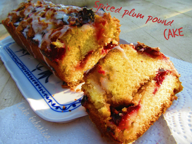 Spiced plum pound cake by Laka kuharica: spices pair beautifully with plums in this dense, moist loaf.