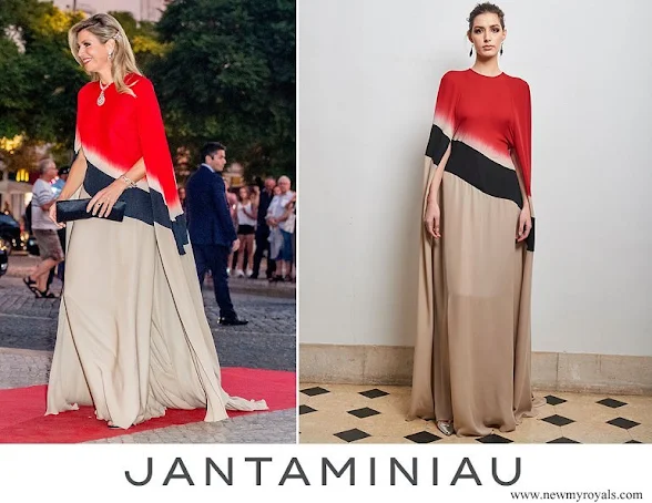 Queen Maxima wore Jan Taminiau caftan from Modern Camouflage collection