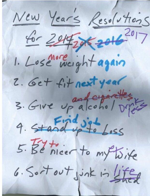 New Year's Resolutions Again ~ Funny Joke Pictures