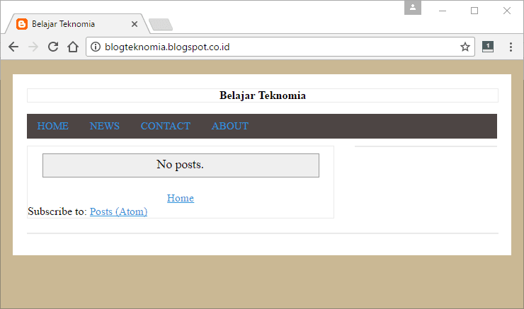 Cara Membuat Menu Navigasi Blog Horizontal Sederhana - Dua Rupa