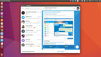 Telegram Custom Themes Blue Light Ubuntu