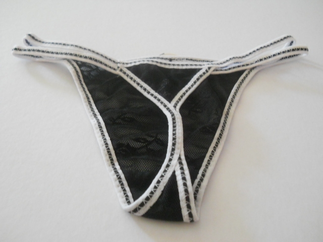 FASHION CARE 2U: U253-1 Sexy Sheer Black G-string Women's Underwear
