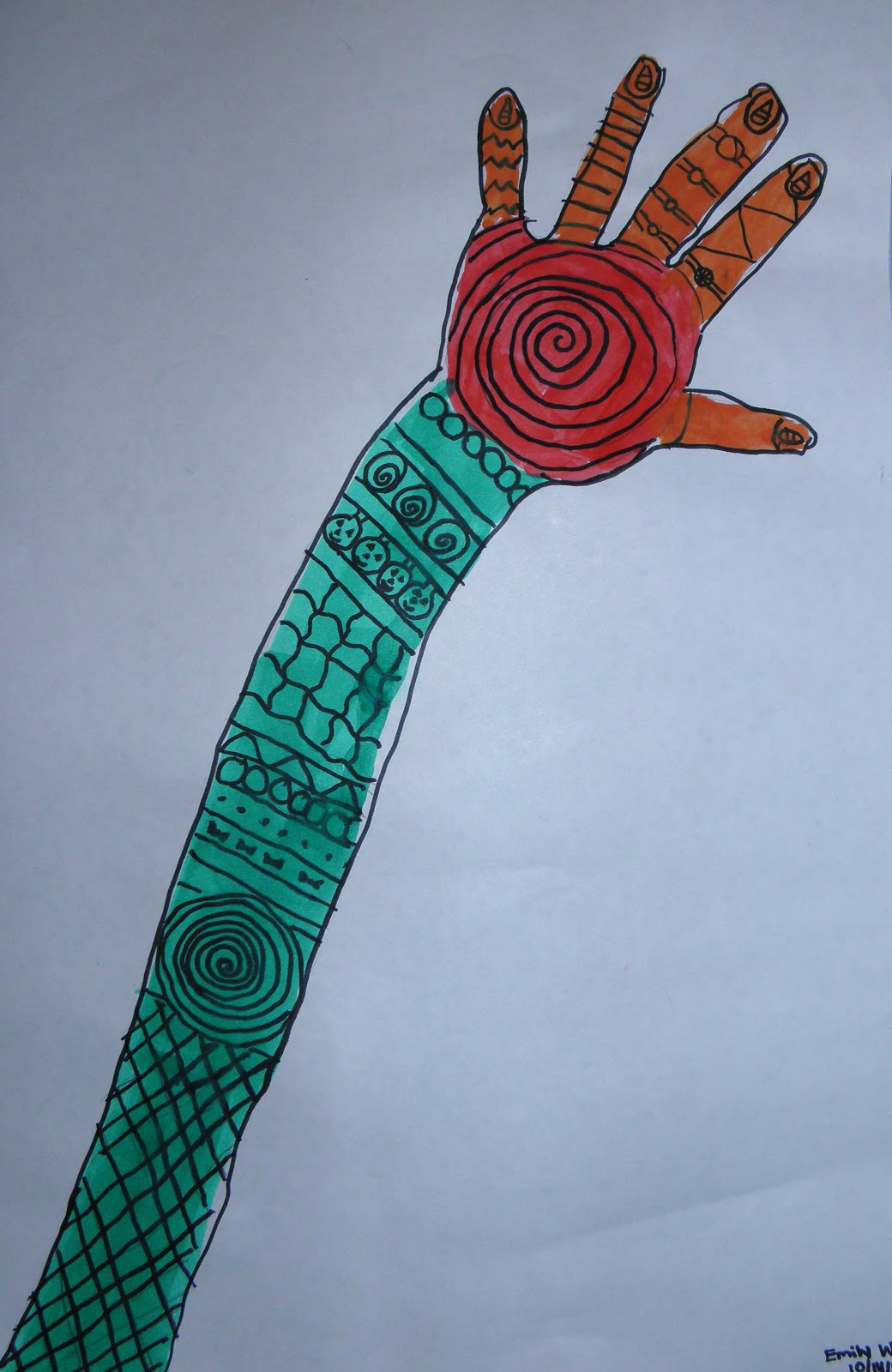 Jenny Liang's Painting and Drawing Blog: Creative Drawing - Spooky Hands