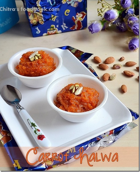 Carrot halwa in pressure cooker