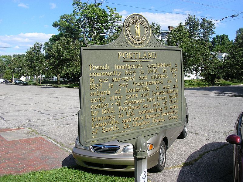 KENTUCKYHISTORICMARKERSAMERICA PORTLAND HISTORIC MARKER IN