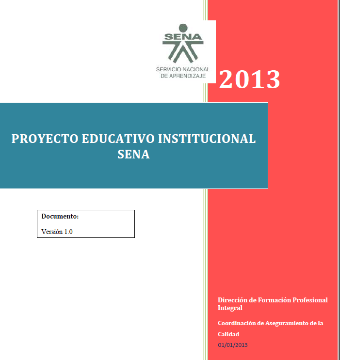 PROYECTO EDUCATIVO INSTITUCIONAL PEI SENA - COMPLETO Y DESCARGABLE
