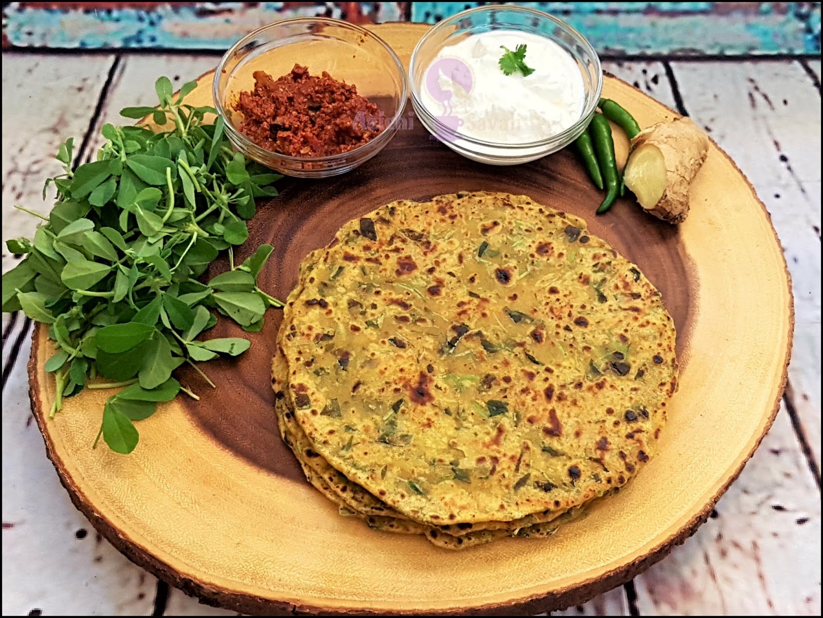 Healthy and Delicious Methi Paratha/ Fenugreek Leaves Paratha / मेथीचे