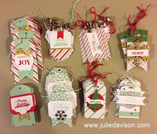 12 Days of Christmas Teacher Gifts featuring Stampin' Up! Oh What Fun Tag Kit #stampinup www.juliedavison.com