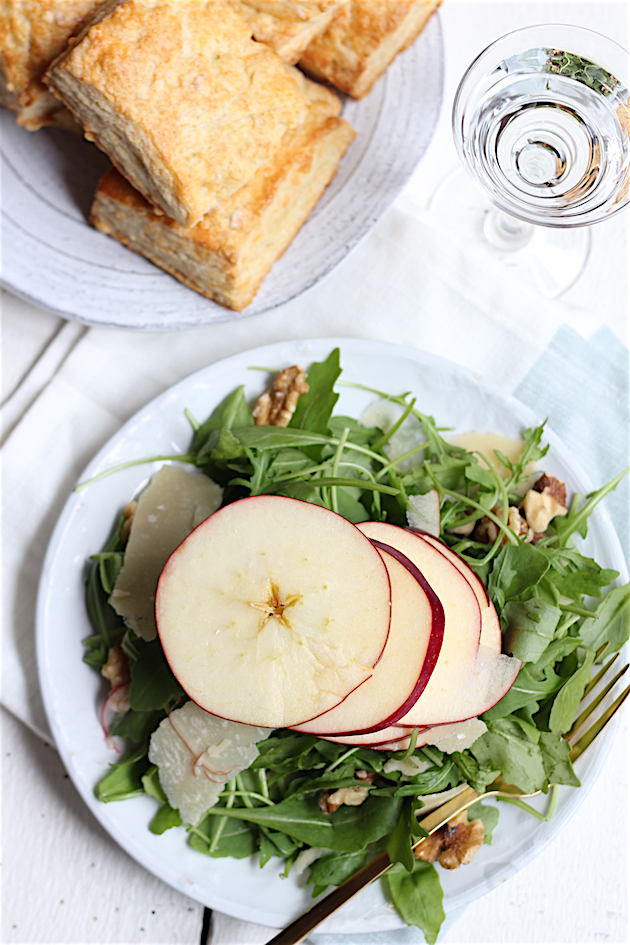 Stacked Apple, Parmesan, and Walnut Salad | Savor Home