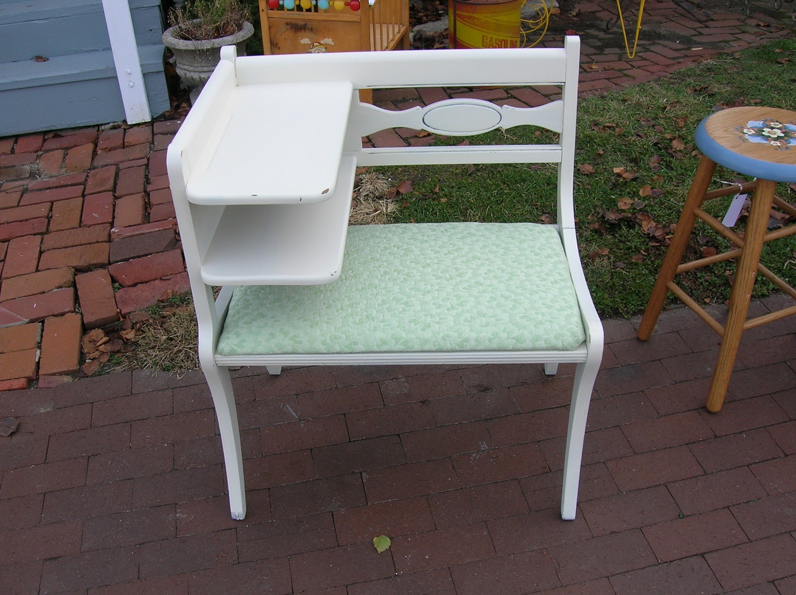 Shabby Shoppe Talk Painted Gossip Bench SOLD