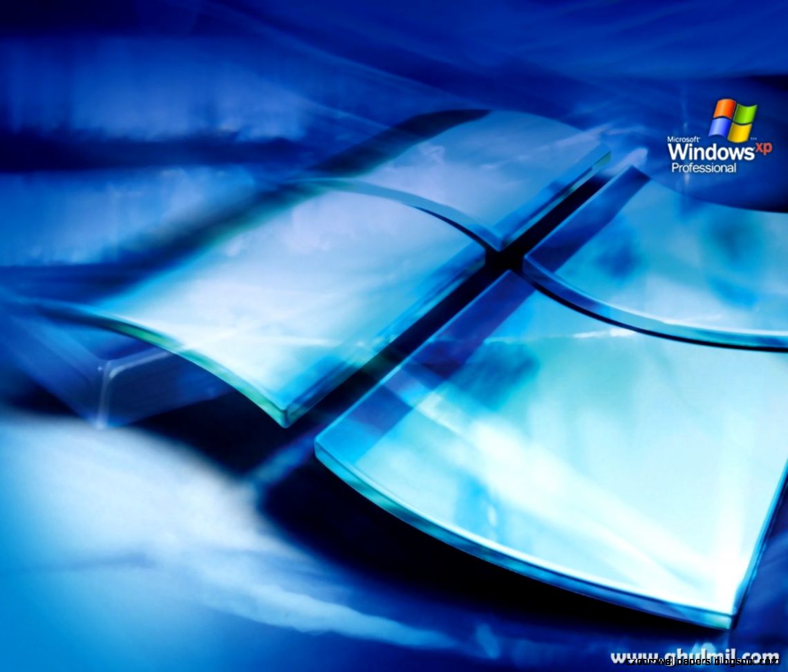 latest windows xp high resolution blue color wallpaper for