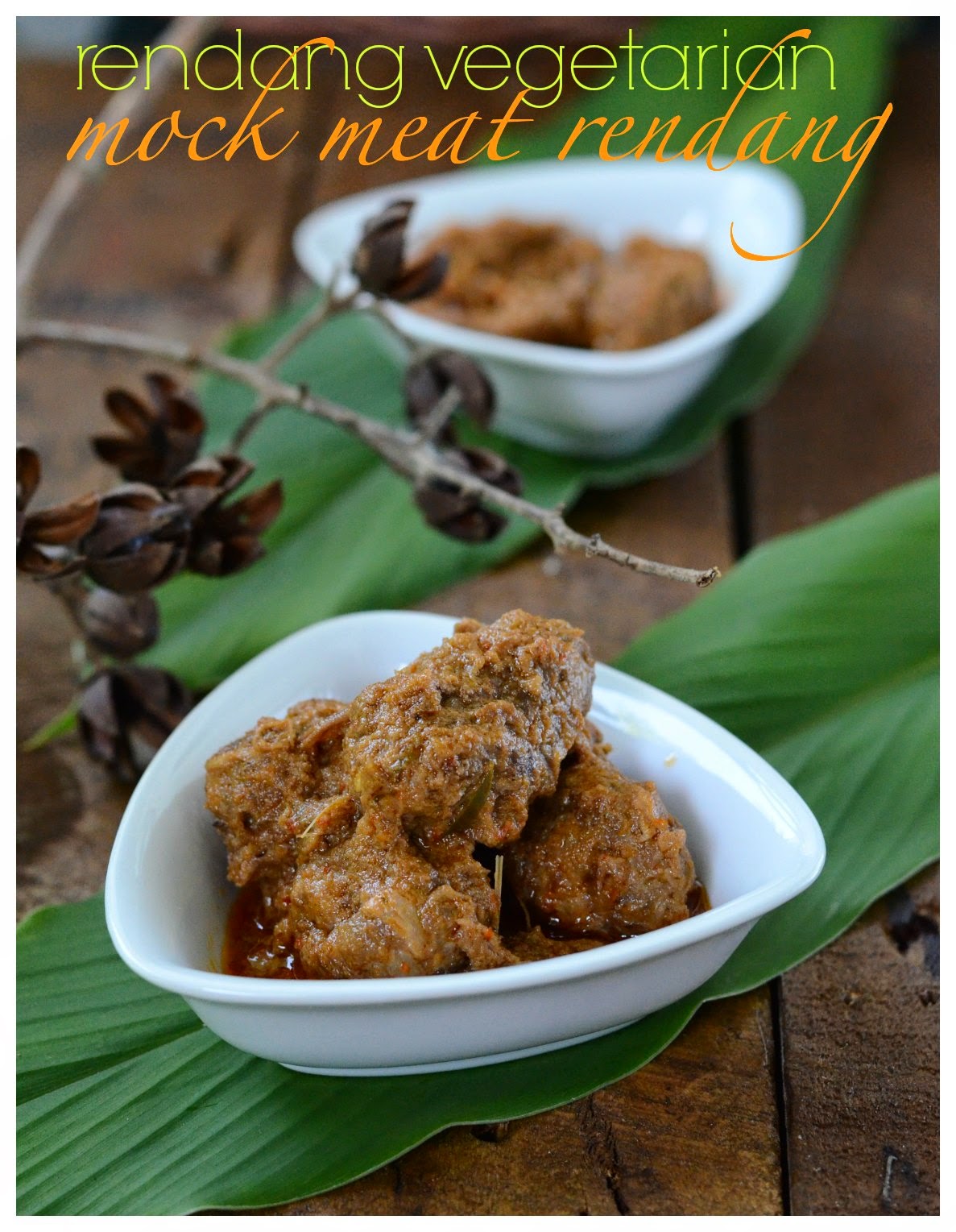 Indonesian Medan Food Rendang Daging Vegetarian / Mock Meat Rendang