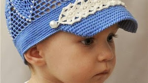 Gorro con visera para niño tejido al crochet - con diagramas