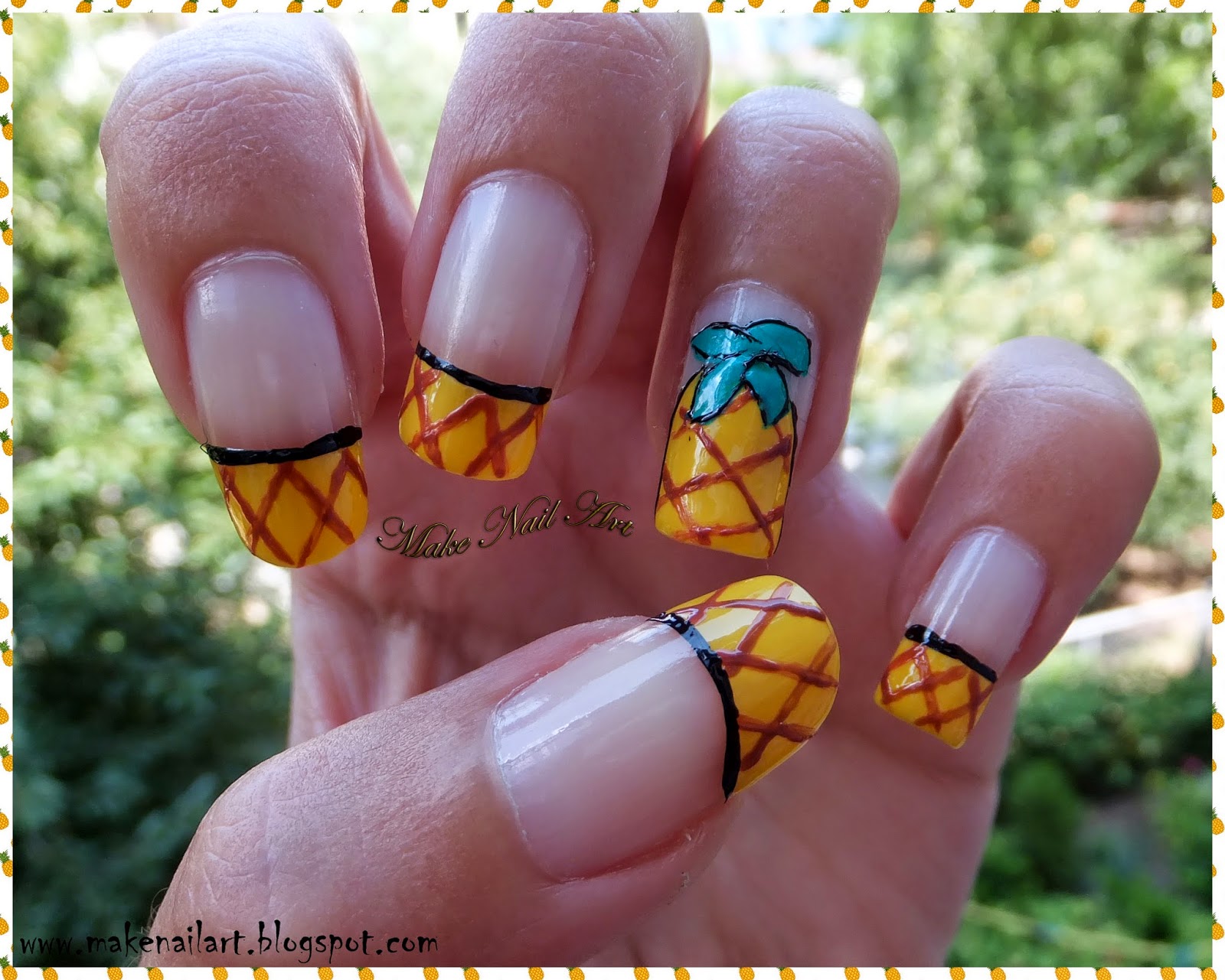 1. Pineapple Nail Art Stickers - 10 Sheets - wide 5