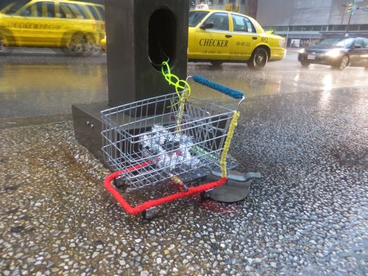 Yarnbombed Shopping Cart