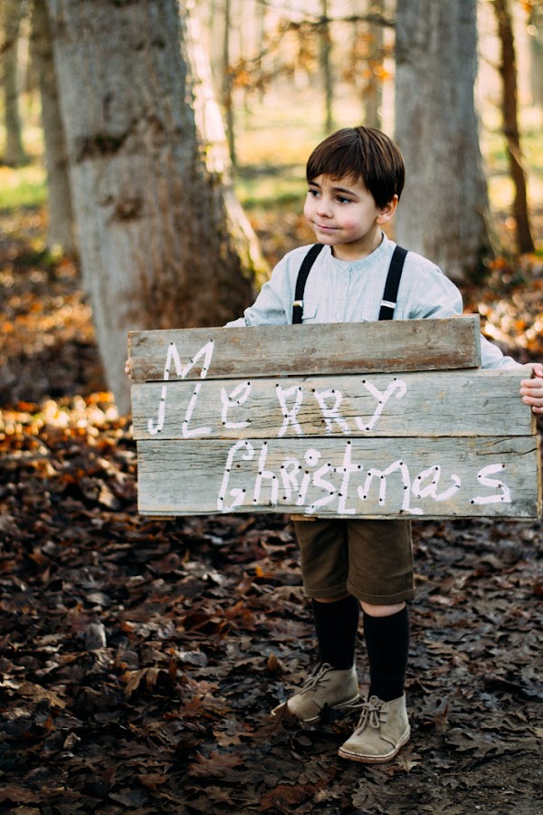 Cartel Madera Merry Christmas DIY con Gocco