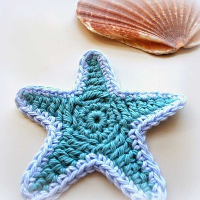 five point star, free crochet patterns, how to crochet, motif, star, starfish, 