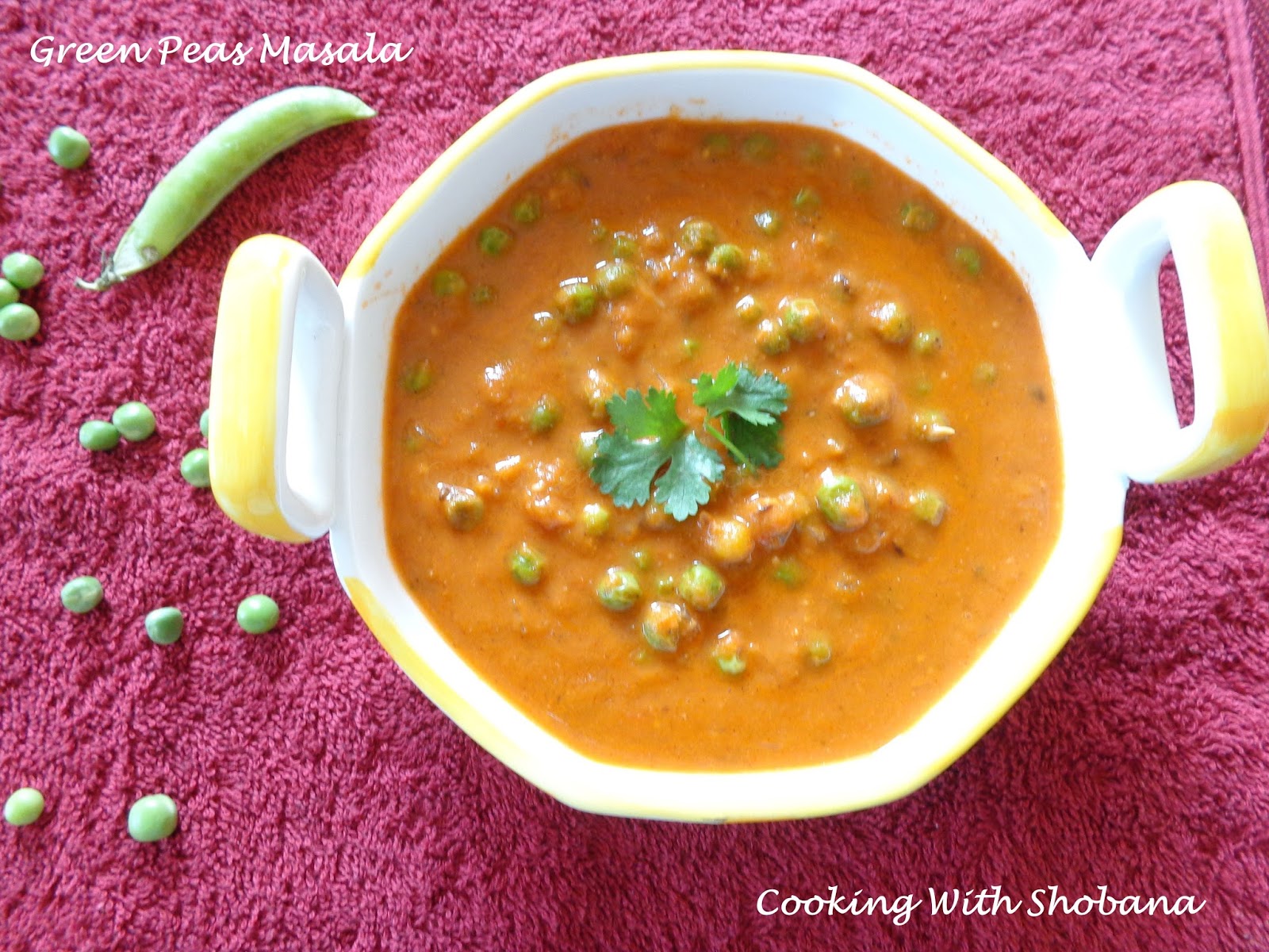 Cooking With Shobana GREEN PEAS MASALA