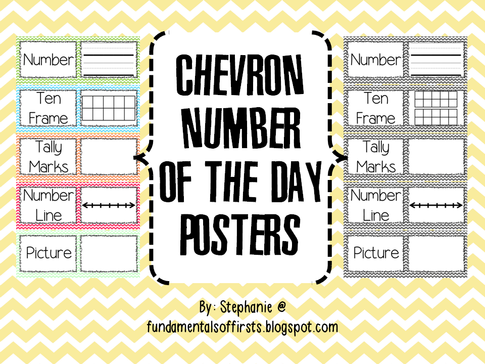 FUNdamentals Of Firsts Number Of The Day Posters
