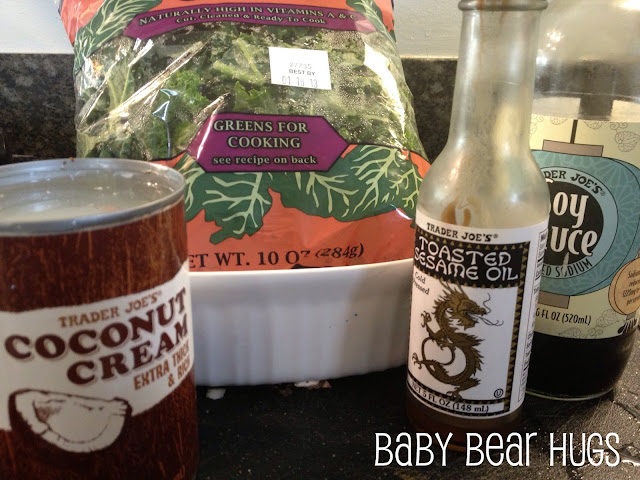 ingredients for coconut kale rice