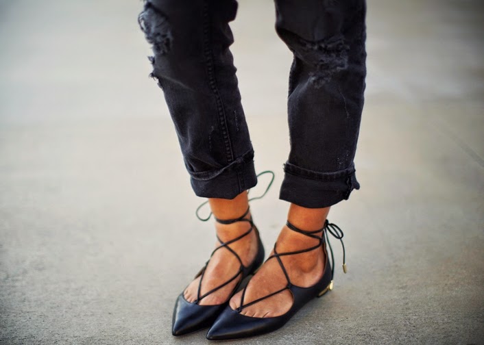 Who Wore It Best? Aquazzura Christy Leather Point-Toe Flats | Fashion ...