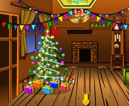 KnfGame Winter Wooden House Escape