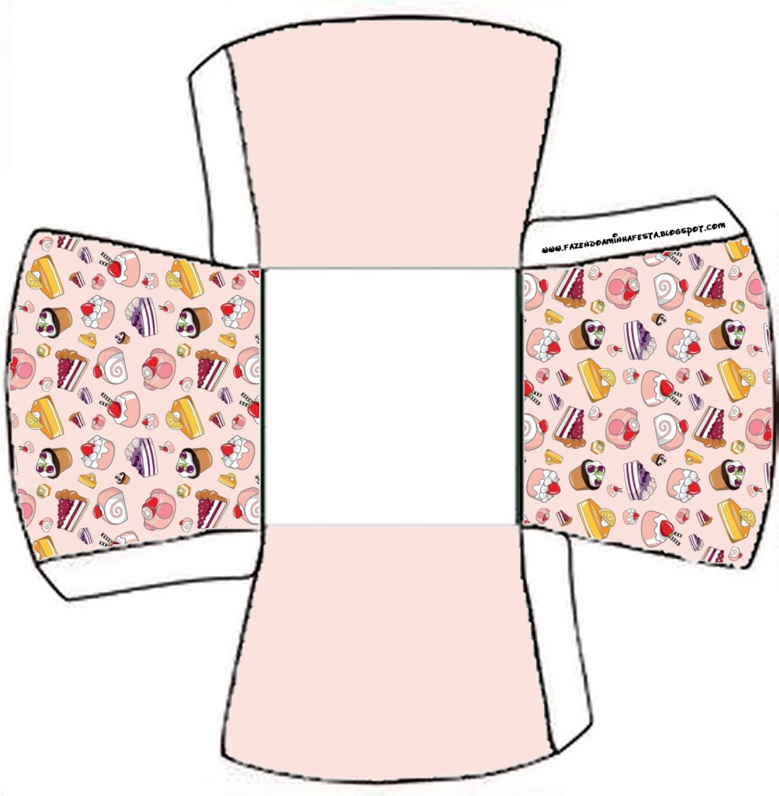 Cupcake Box Template Printable