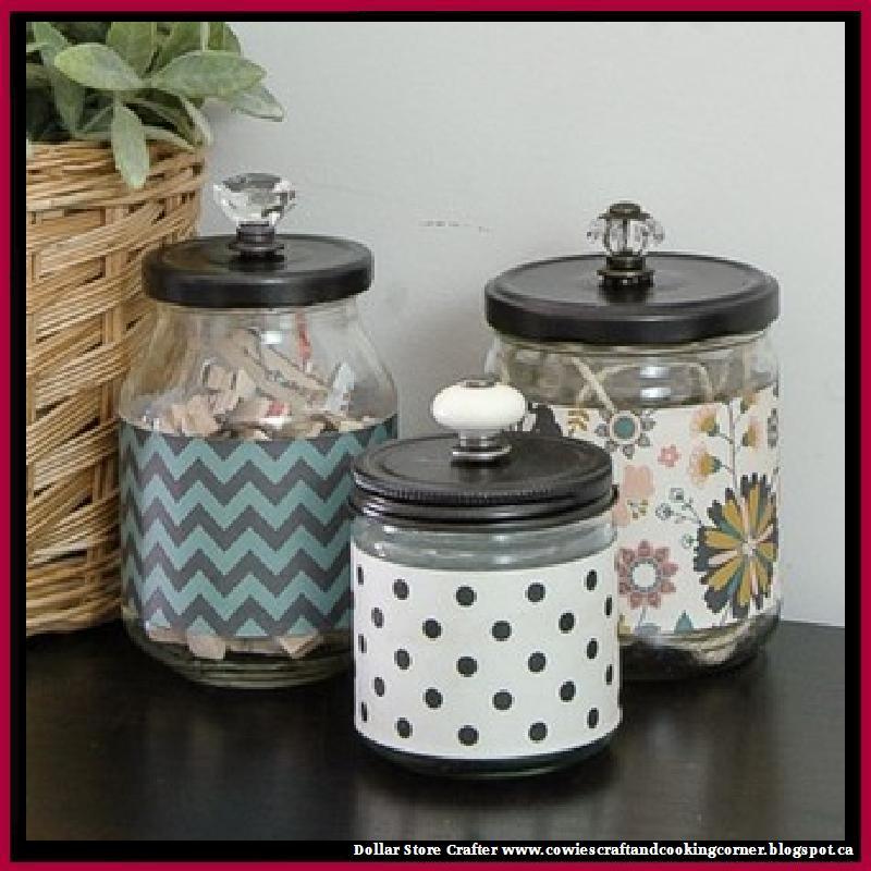 Dollar Store Crafter Turn Empty Glass Jars Into Stylish Office Storage