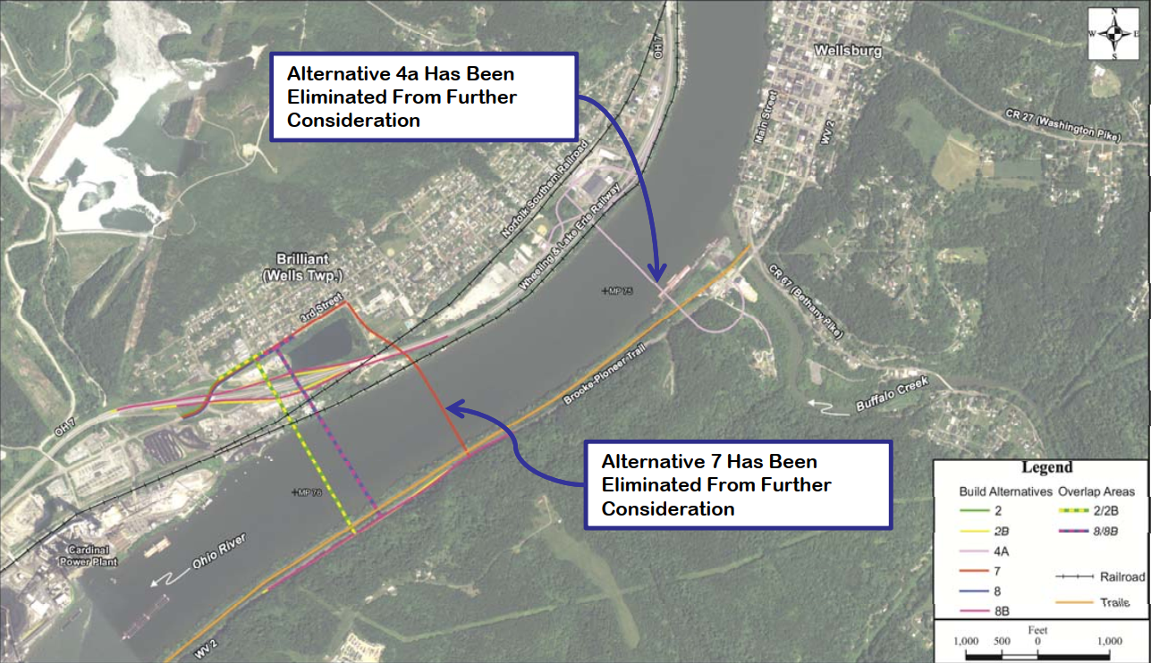 Industrial History New Bridge over Ohio River at Wellsburg, WV, Bridge