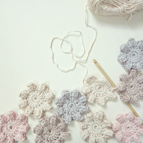 byHaafner, crochet, flower, pastel, bamboo yarn