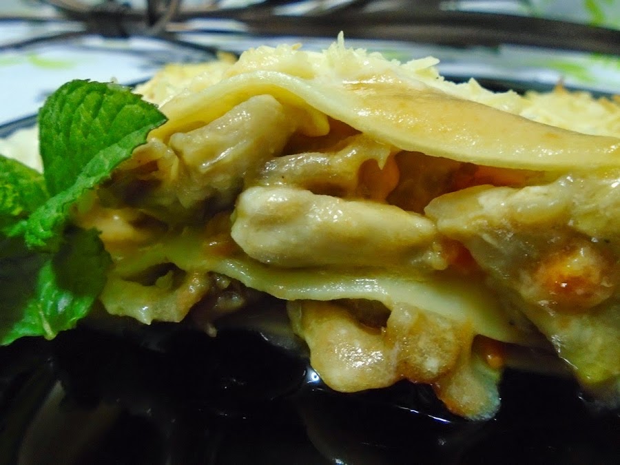 Lasaña de conejo y zanahoria