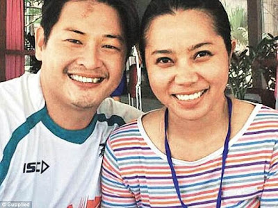 Febyanti Herewila Chan (right), widow of drug trafficker and Bali Nine member Andrew Chan 