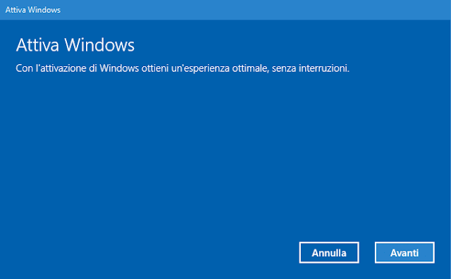 Windows 10 Attiva Windows