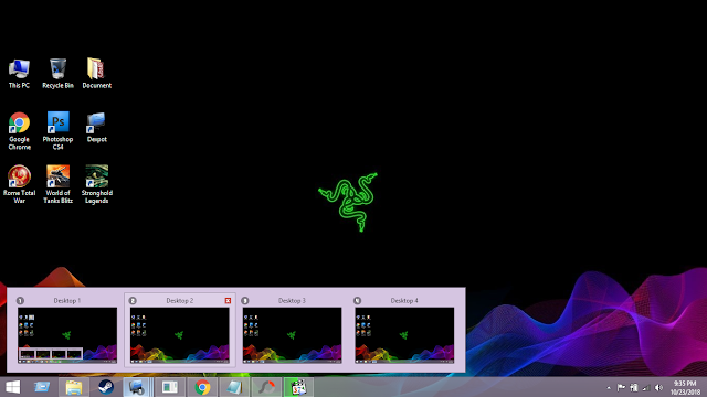 Multiple desktops. Multiple desktops