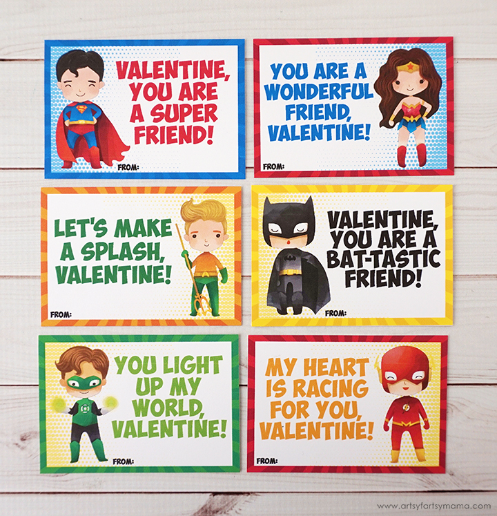 Free Printable Superhero Valentines
