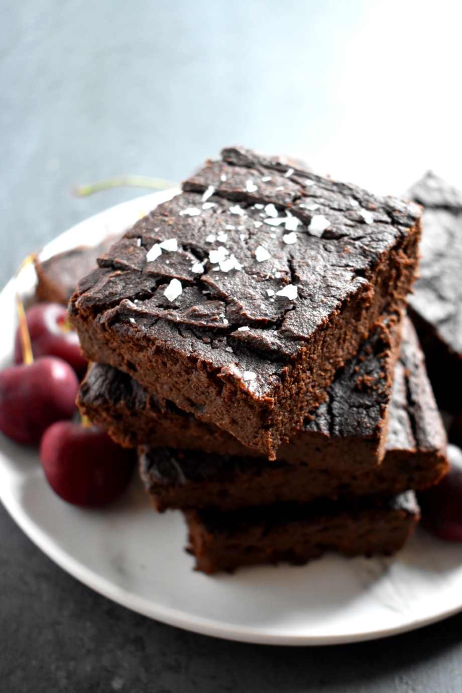 Healthier Fudgy Brownies are dense and rich, naturally gluten-free, grain-free and are made with pumpkin for a comforting and delicious treat! www.nutritionistreviews.com