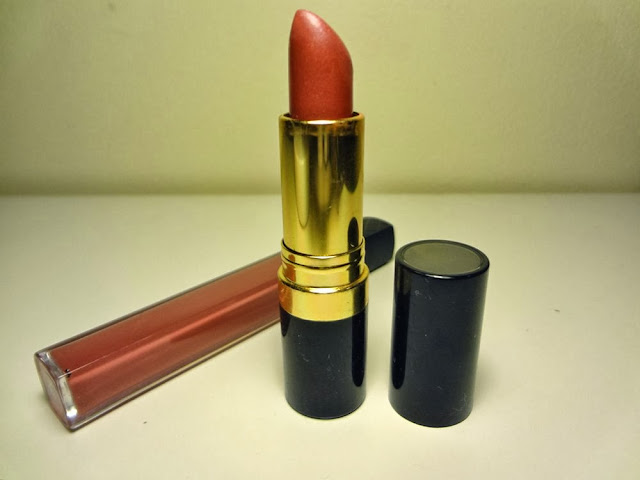 Revlon ColorBurst, lip gloss, Sunbaked, Revlon Super Lustrous Lipstick, Blushing Mauve