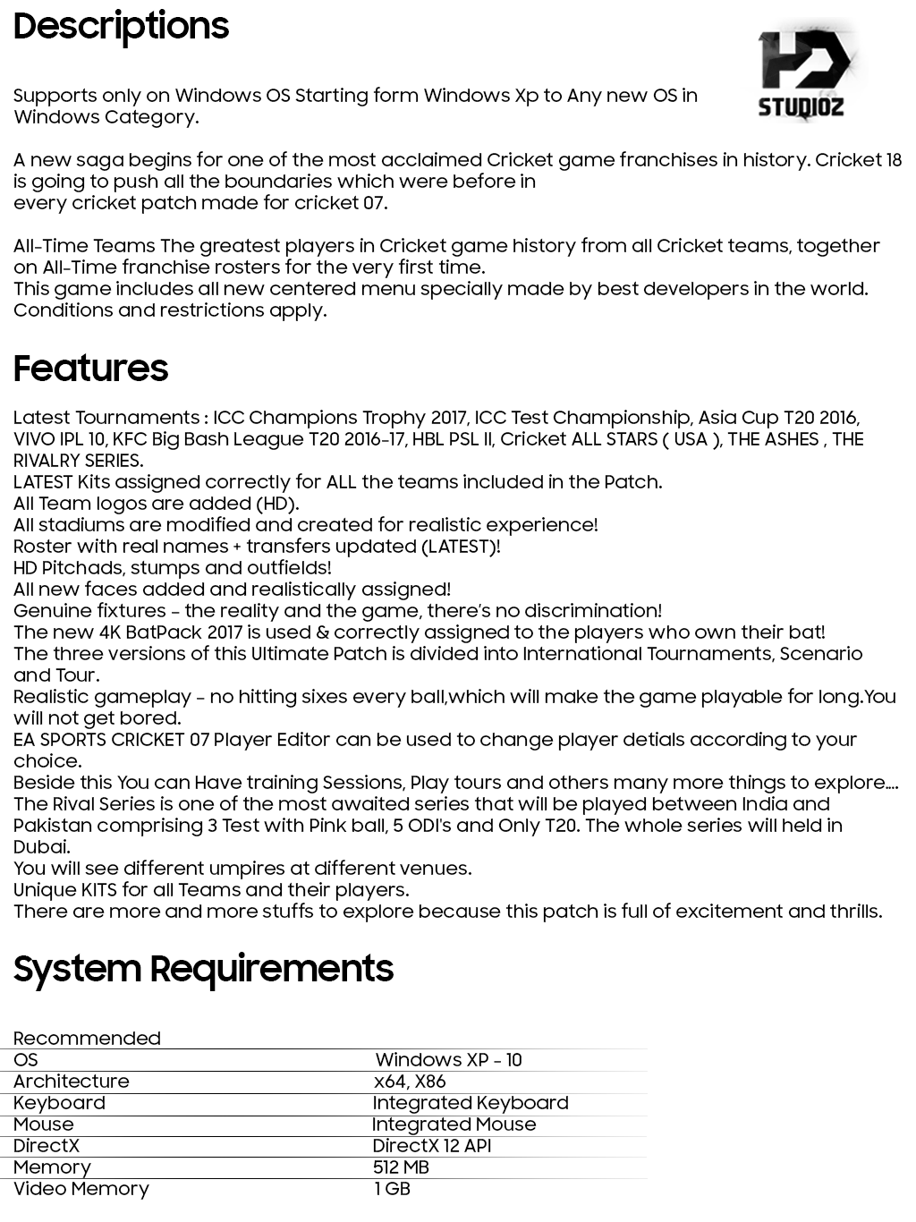 Hd Studioz Ms Dhoni Cricket 18 Limitless Now Released Vdquint Hd studioz cricket 19 version 2 mega patch for cricket 07 | download installing gameplay download link hd studioz ms dhoni cricket 18