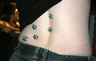 Cat Paw print Tattoo design