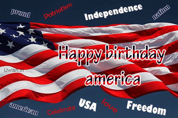 Happy Independence day USA e greetings and wishes with US flag Happy Birthday america.
