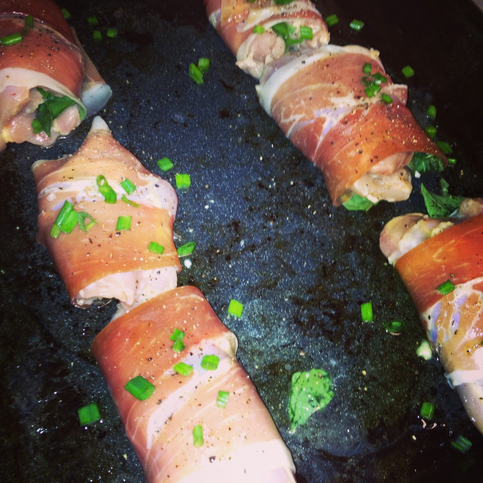 Beat the Battle of the Bulge Chicken Thighs Wrapped in Prosciutto w/ Basil
