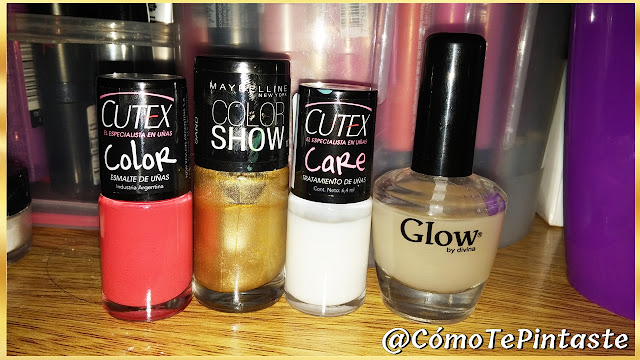 esmaltes usados reto colores rojo esmalte cutex rojo base coat glow dorado maybelline