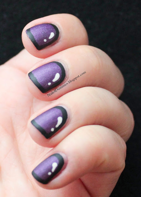 Nails4Dummies - Purple Cartoon Nails